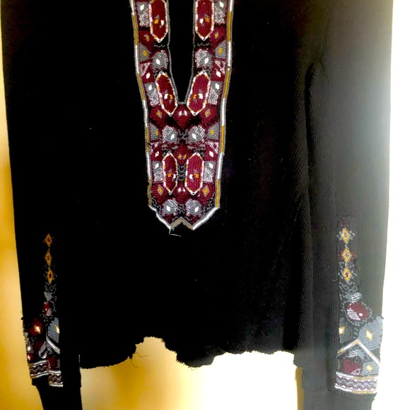 Free People Marion Embroidered Thermal Top - Picture 3 of 9
